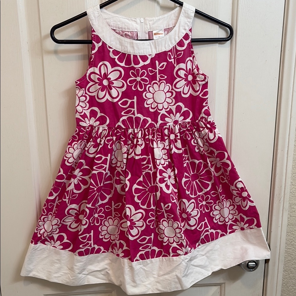 Gymboree Pink and White Floral Casual Dress